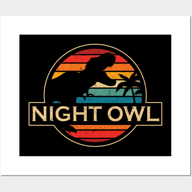 Night Owl Dinosaur Wall Art by SusanFields